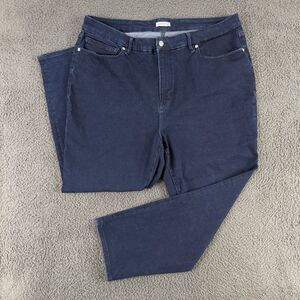 Good American Jeans Womens 38 Blue Good Legs Straight High Rise Dark‎ Wash Denim